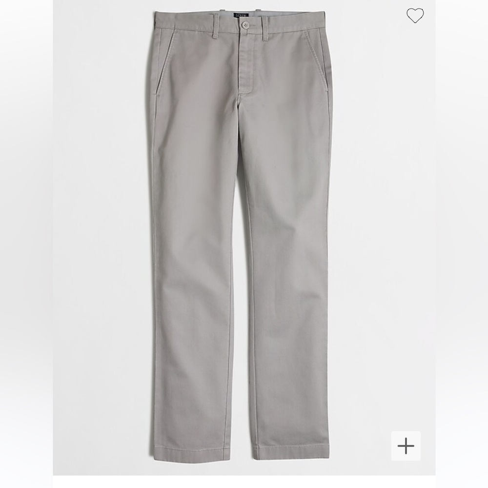 J. Crew factory the Sutton straight fit broken-in khaki pant grey size 36